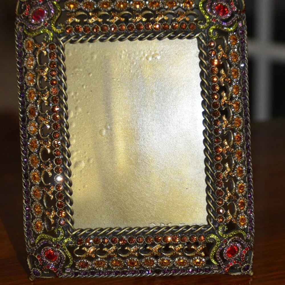 RARE JAY STRONGWATER JAY'S 1ST PATRICIA ORNATE SCROLL TIARA CRYSTAL ENAMEL FRAME